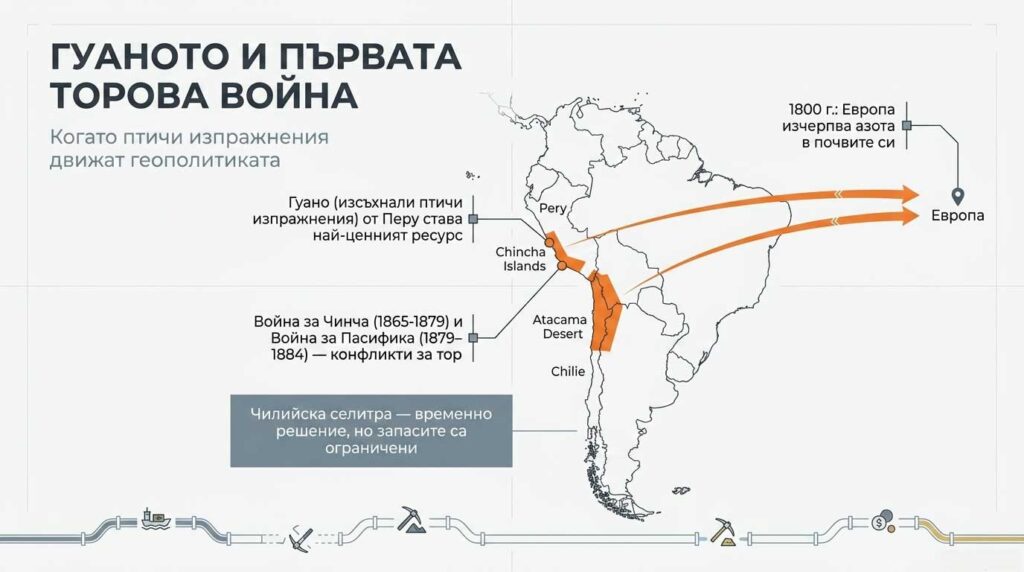 Гуаното и първата глобална торова криза
