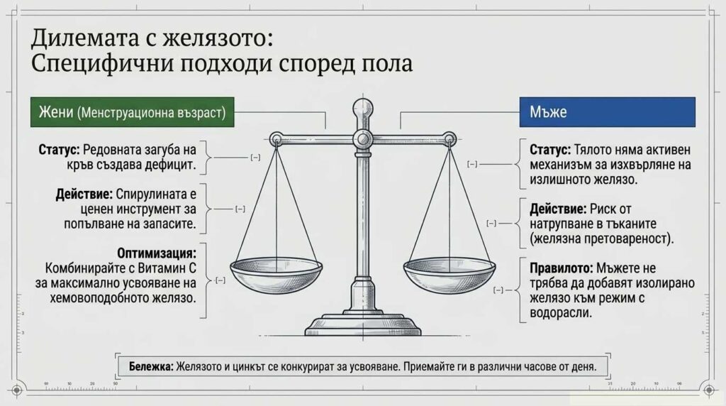 ЖЕЛЯЗО: ЖЕНИ И МЪЖЕ НЕ ПОСТЪПВАТ ЕДНАКВО